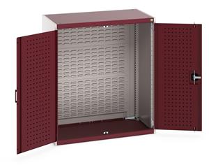 40021199.** cubio cupboard with louvre doors, full louvre backpanel. WxDxH: 1050x650x1200mm. RAL 7035/5010 or selected